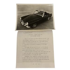 1969 MG Midget Promo Photo Ad Copy Austin British Leyland Dealership Ephemera